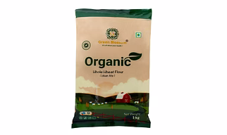 Organic Whole Wheat Flour / Chakki Atta - 1 Kg ( Pack of 1)