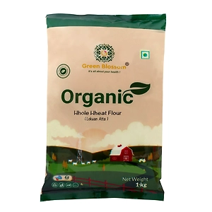 Organic Whole Wheat Flour / Chakki Atta - 1 Kg ( Pack of 1)