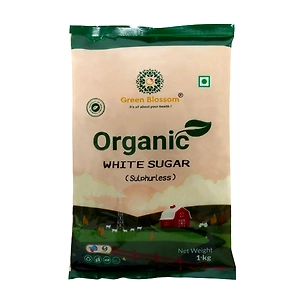 Organic White Sugar (Sulpherless) - 1 Kg (Pack of 1) I Green Blossom