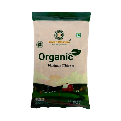 Organic Rajma / Kidney Beans - 5 Kg ( Pack of 10, 500 gms) I Unpolished I Green Blossom