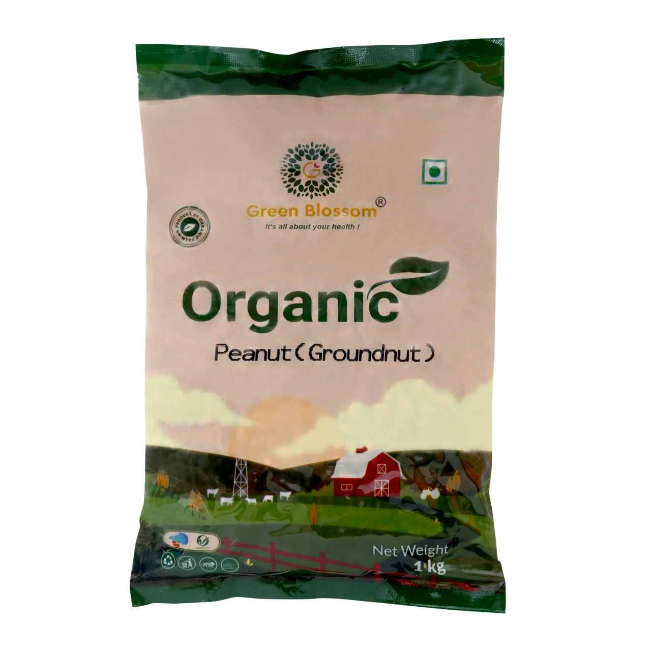 Organic Peanut (Groundnut) - 3 Kg (Pack of 3 , 1 Kg) I Green Blossom-3kg-4