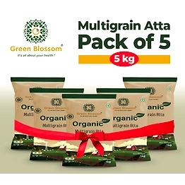 Organic Multi Grain Flour - 5Kg (1kg, Pack of 5 ) I Green Blossom