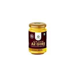 GREEN BLOSSOM A2 Gir Cow Ghee - 300 ML | Vedic Bilona Ghee I Hand Churned Ghee