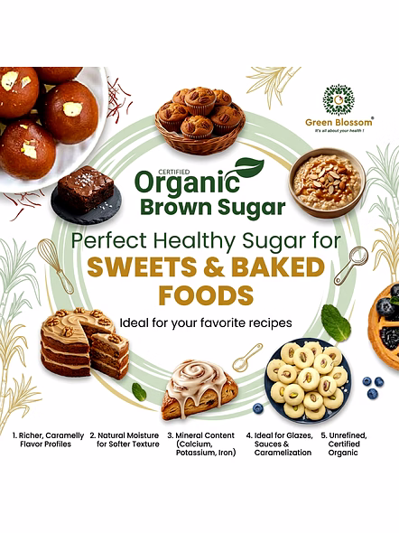 Organic Brown Sugar - 1 Kg (Pack of 1) I Green Blossom-1kg-5