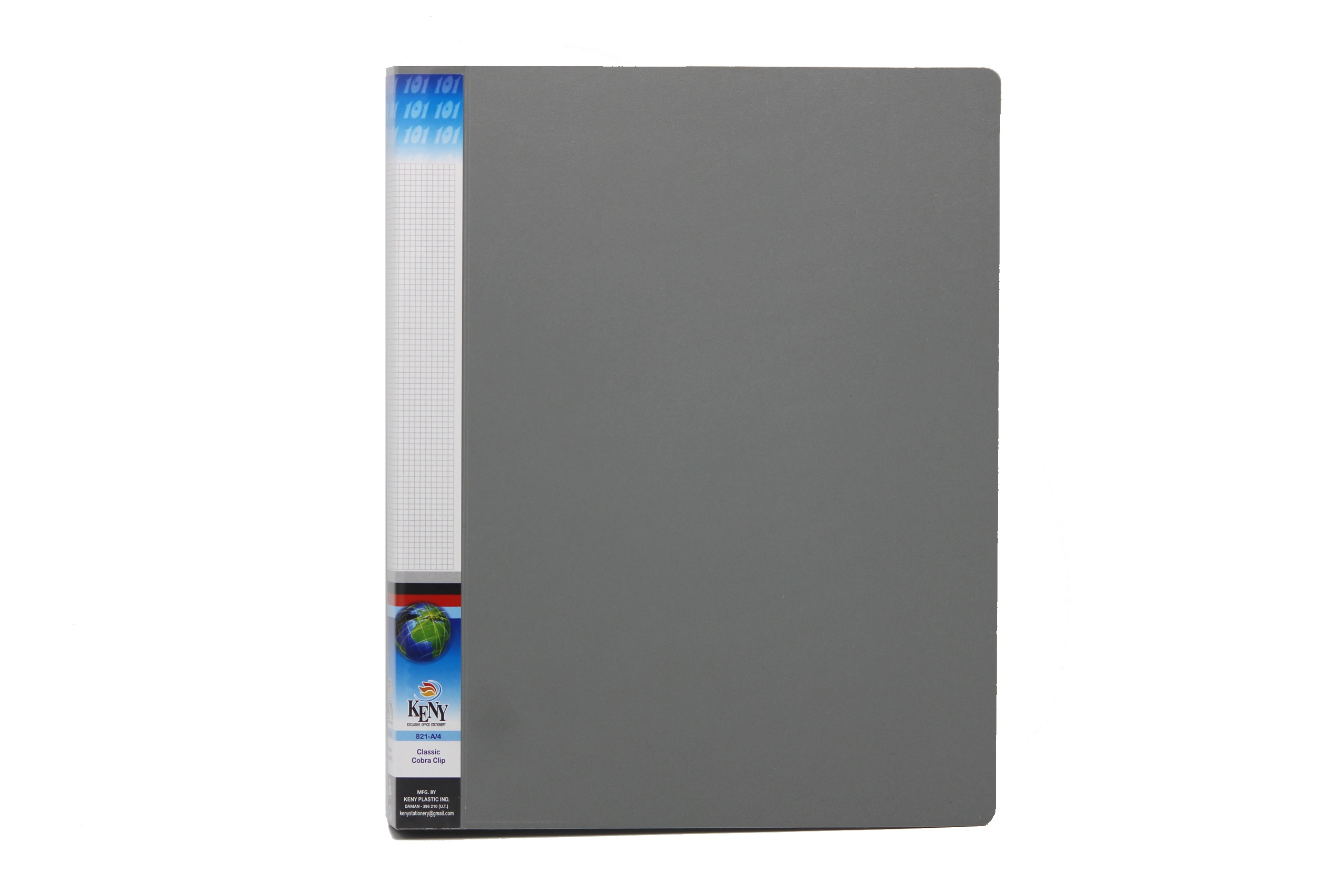 Keny Ring Binder | Best for A4 Size Papers | 2D Shaped 25mm Rings | D Ring Clip | (824A-2D)-824A2DGREY