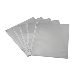 Keny Sheet Protector | Clear Leafs | Best For A4 Size Paper | 11 Punched Holes | 50 Microns | Pack of 100 (810 SPA 50)