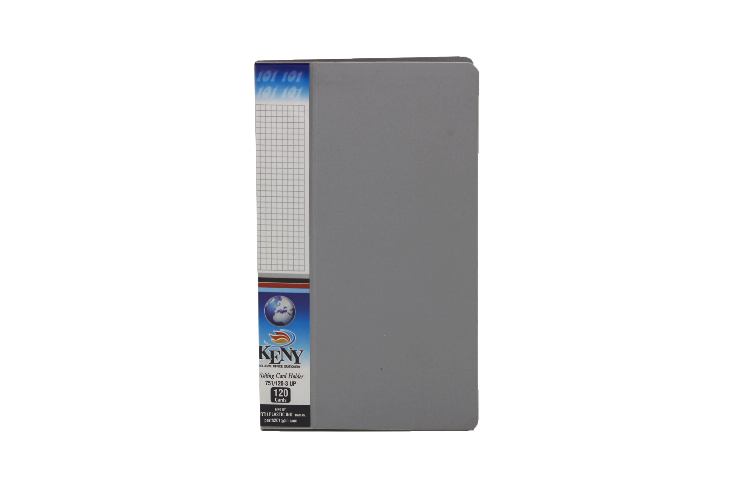 Keny Business Card Folder | Visiting / Name Card Organizer | 3 Cards Size | comes with 240 Pockets | (751/240)-751240GREY