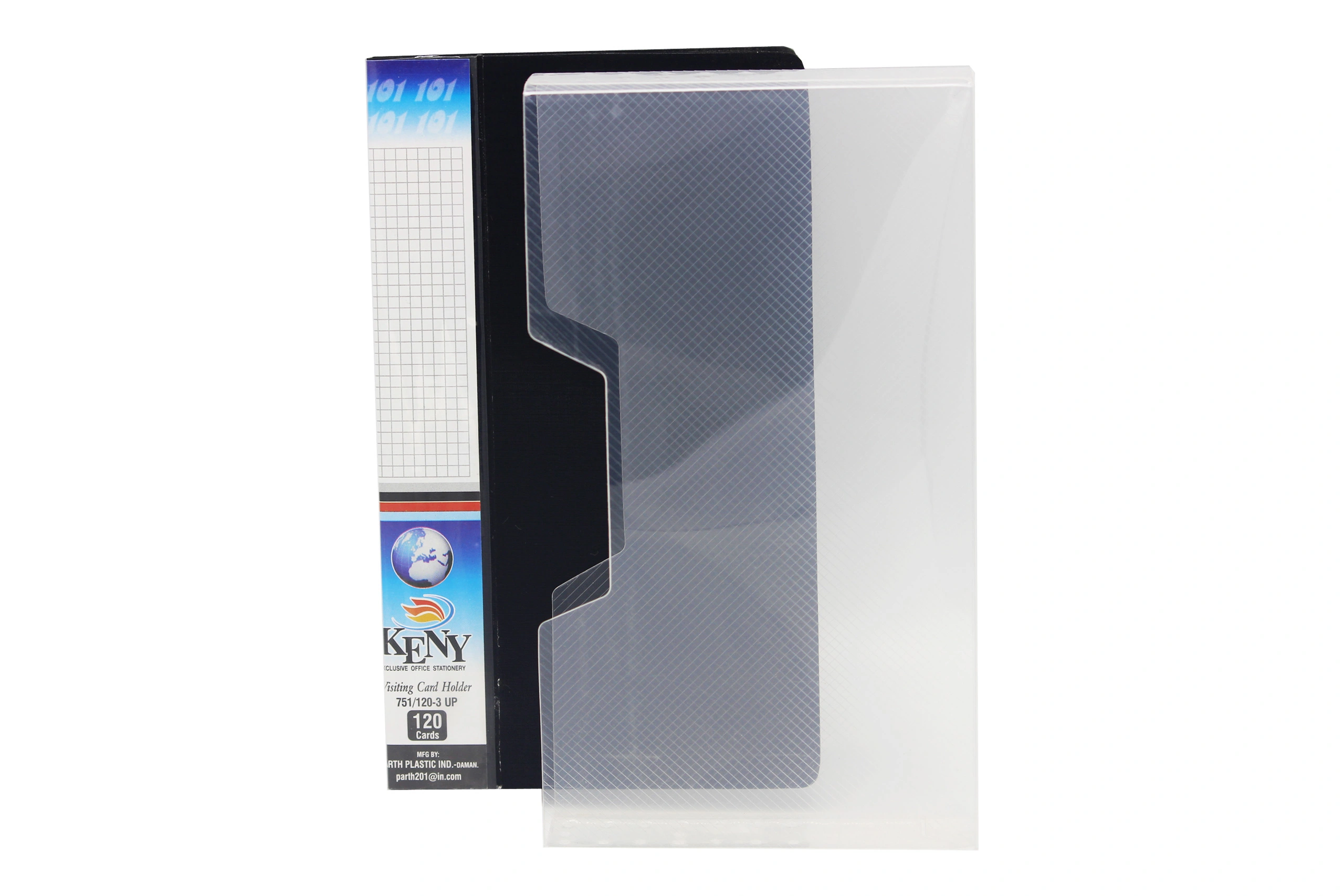 Keny Business Card Folder | Visiting / Name Card Organizer | 3 Cards Size | 240 Pockets with Box | (751/240B)-751240BBLACK