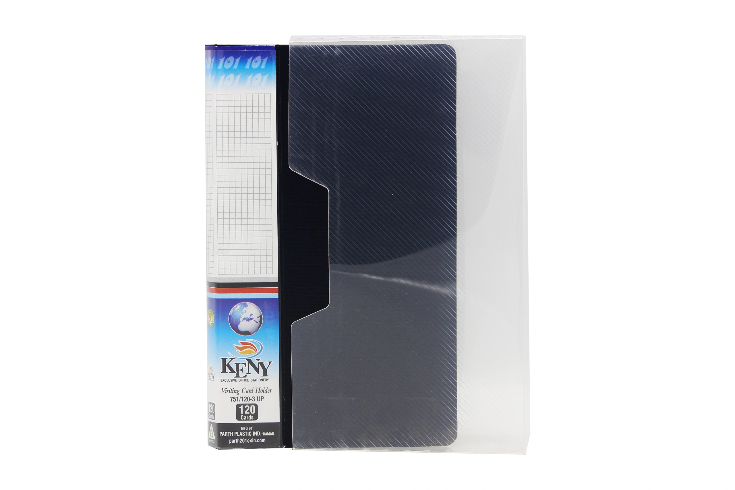 Keny Business Card Folder | Visiting / Name Card Organizer | 4 Cards Size | 480 Pockets with Box | (754/480B)-754480BBLACK