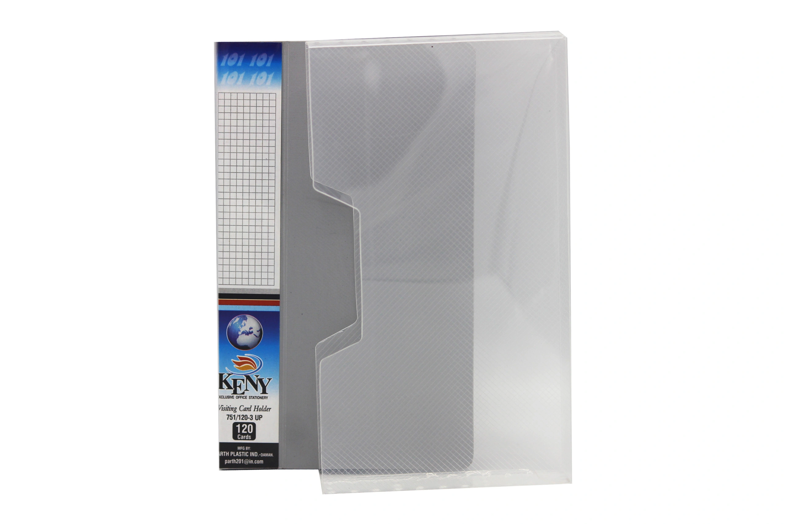 Keny Business Card Folder | Visiting / Name Card Organizer | 4 Cards Size | 480 Pockets with Box | (754/480B)-754480BGREY