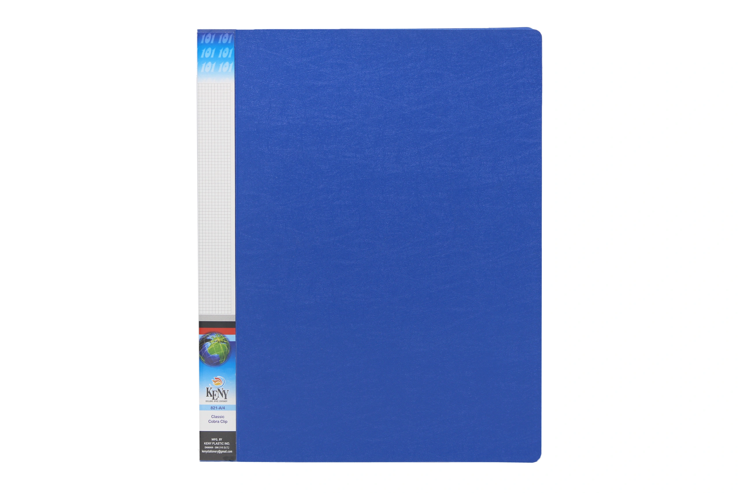 Keny Plastic Clip File | Best for A4 Size Paper | Deluxe Plastic Clip | (823A)-823ABLUE