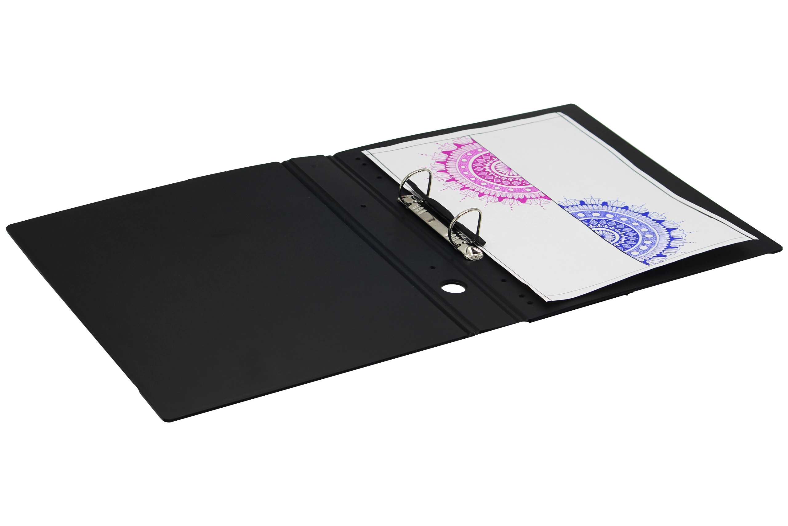 Keny Ring Binder | Moulded Binder | Best for A4 Size Papers | 2D Shaped 25mm Rings | D Ring Clip |  (843A-2D)-Black-4