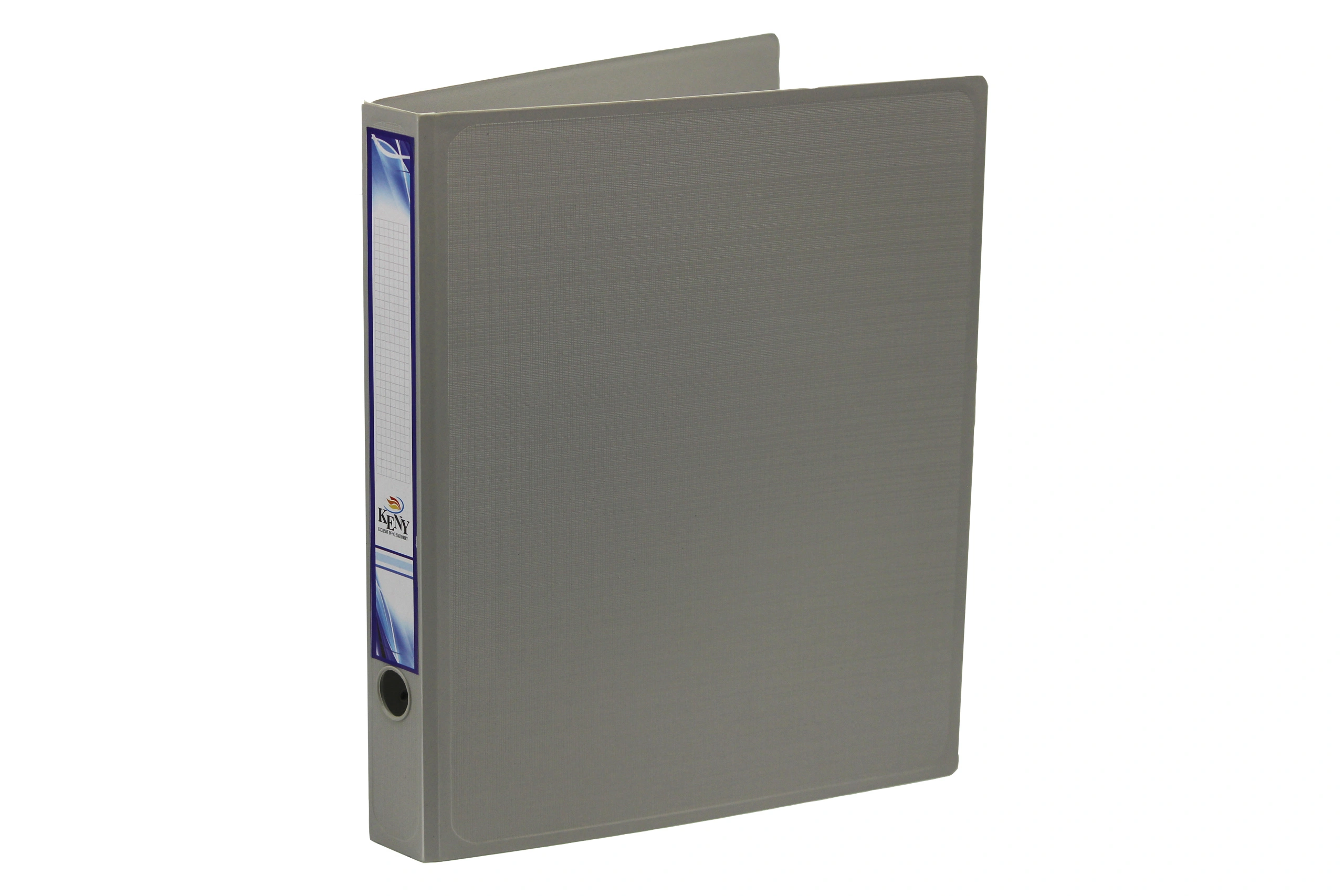 Keny Ring Binder | Moulded Binder | Best for A4 Size Papers | 2D Shaped 25mm Rings | D Ring Clip |  (843A-2D)-843A2DGREY
