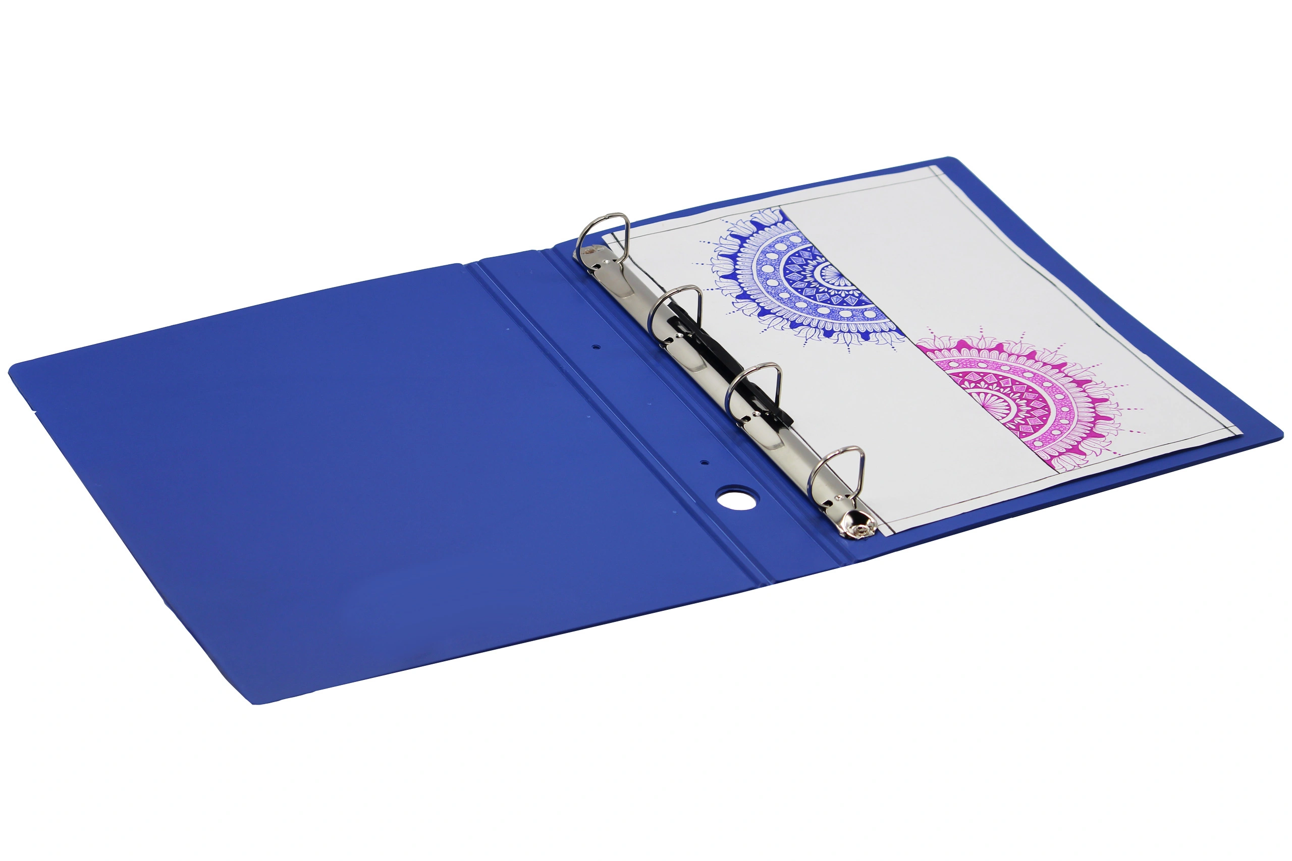 Keny Ring Binder | Moulded Binder | Best for A4 Size Papers | 4D Shaped 25mm Rings | D Ring Clip | (843A-4D)-Blue-4