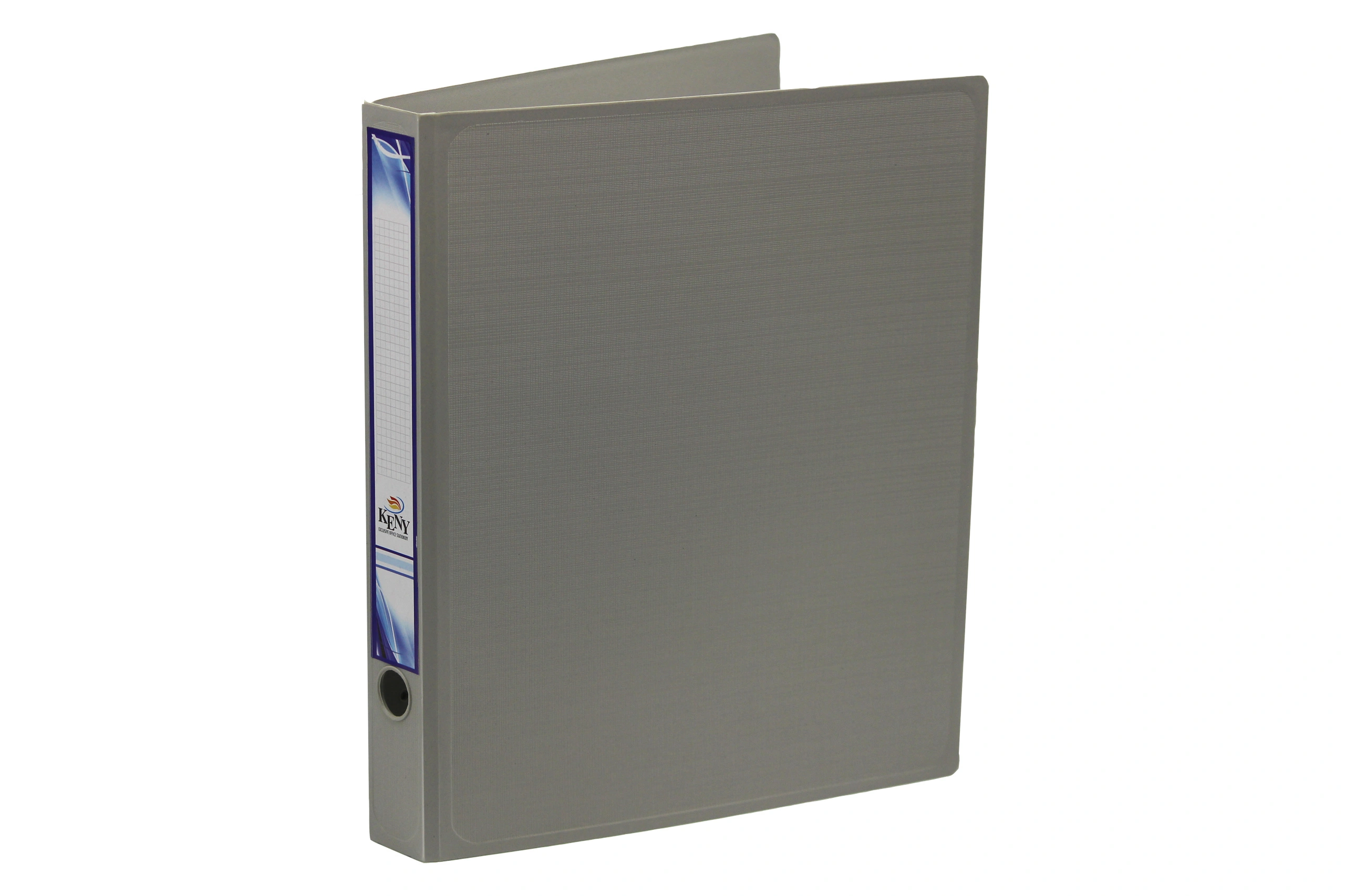 Keny Ring Binder | Moulded Binder | Best for A4 Size Papers | 4D Shaped 25mm Rings | D Ring Clip | (843A-4D)-843A4DGREY