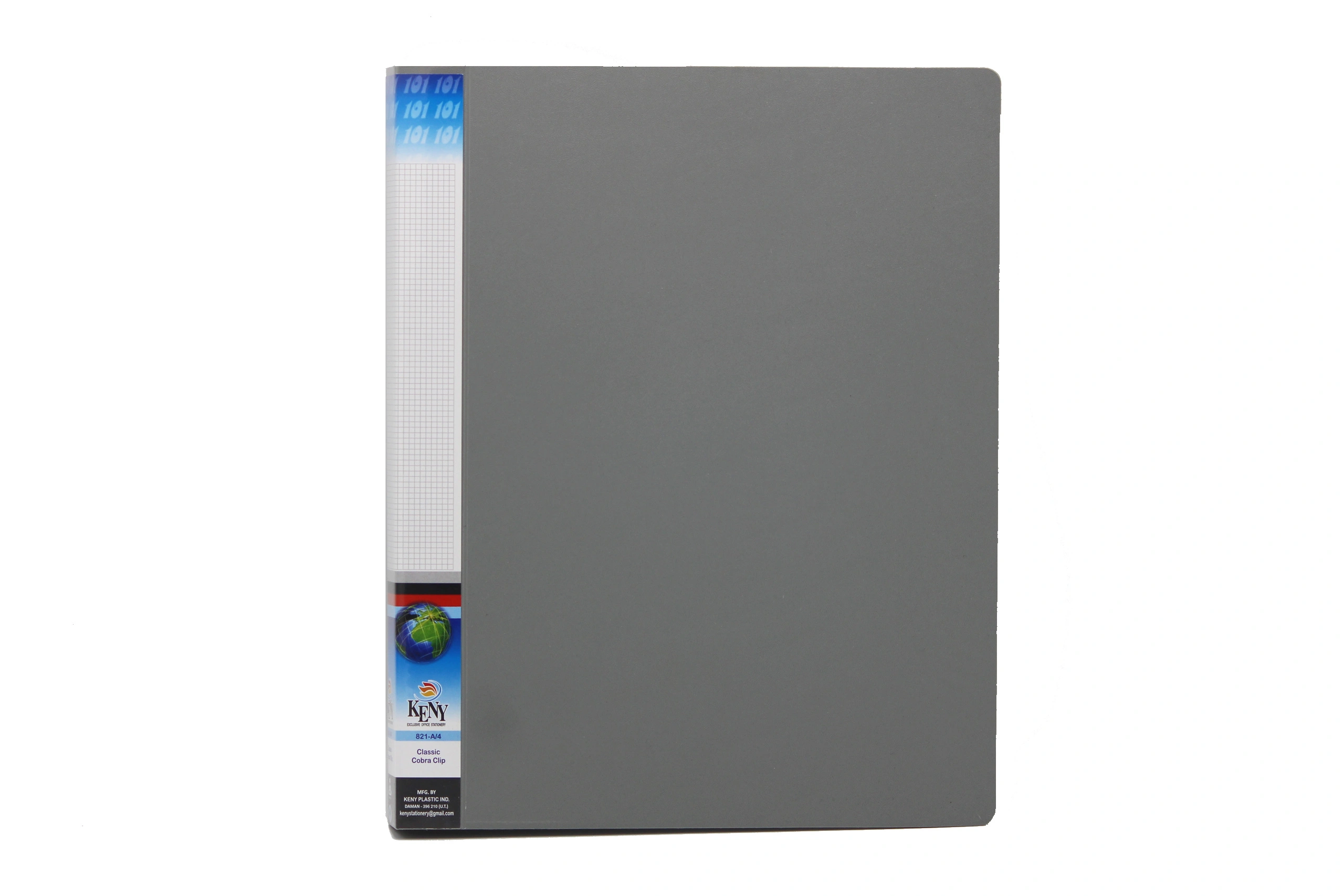 Keny Display File | Clear Leaves | Best for A4 Size Papers | 20 Folders | Plastic Clip | (851A/20F)-851A20FGREY