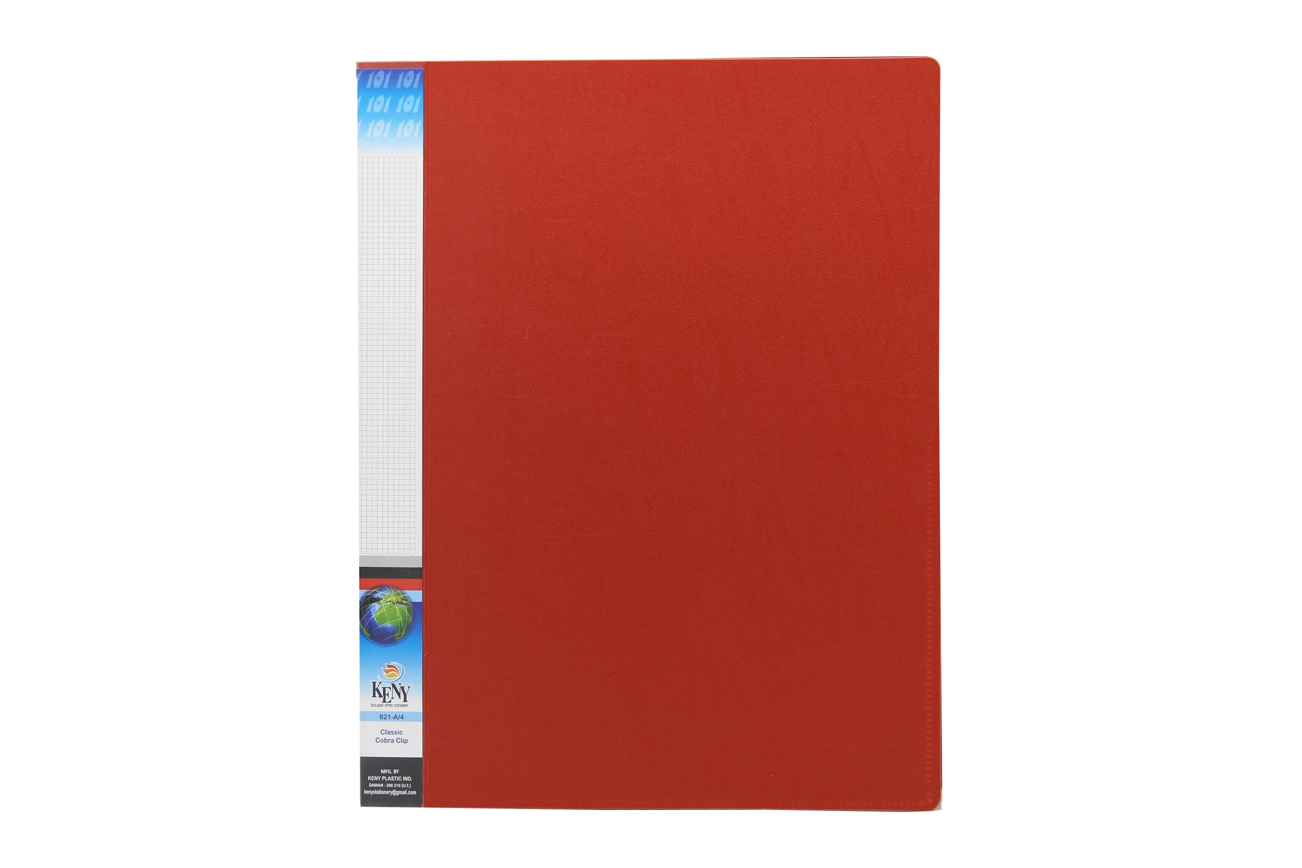 Keny Display File | Clear Leaves | Best for A4 Size Papers | 40 Folders | Plastic Clip | (851A/40F)-851A40FRED