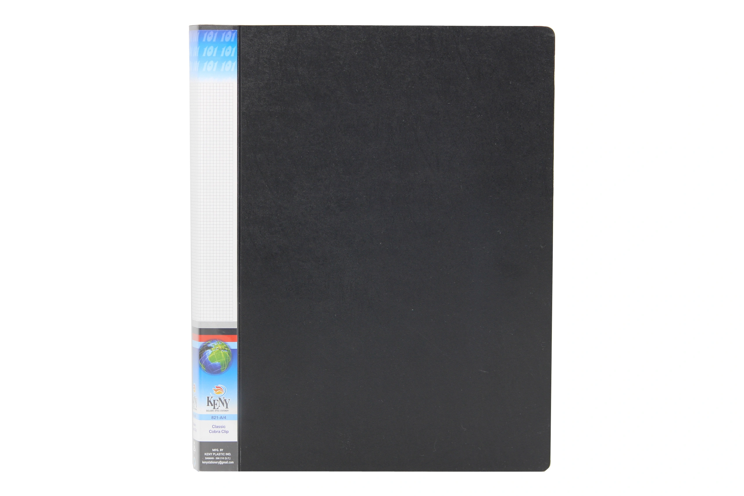 Keny Ring Binder | Best for FC/ FS / Foolscap / Legal Size Papers | 2D Shaped 25mm Rings | D Ring Clip | (824F-2D)-824F2DBLACK