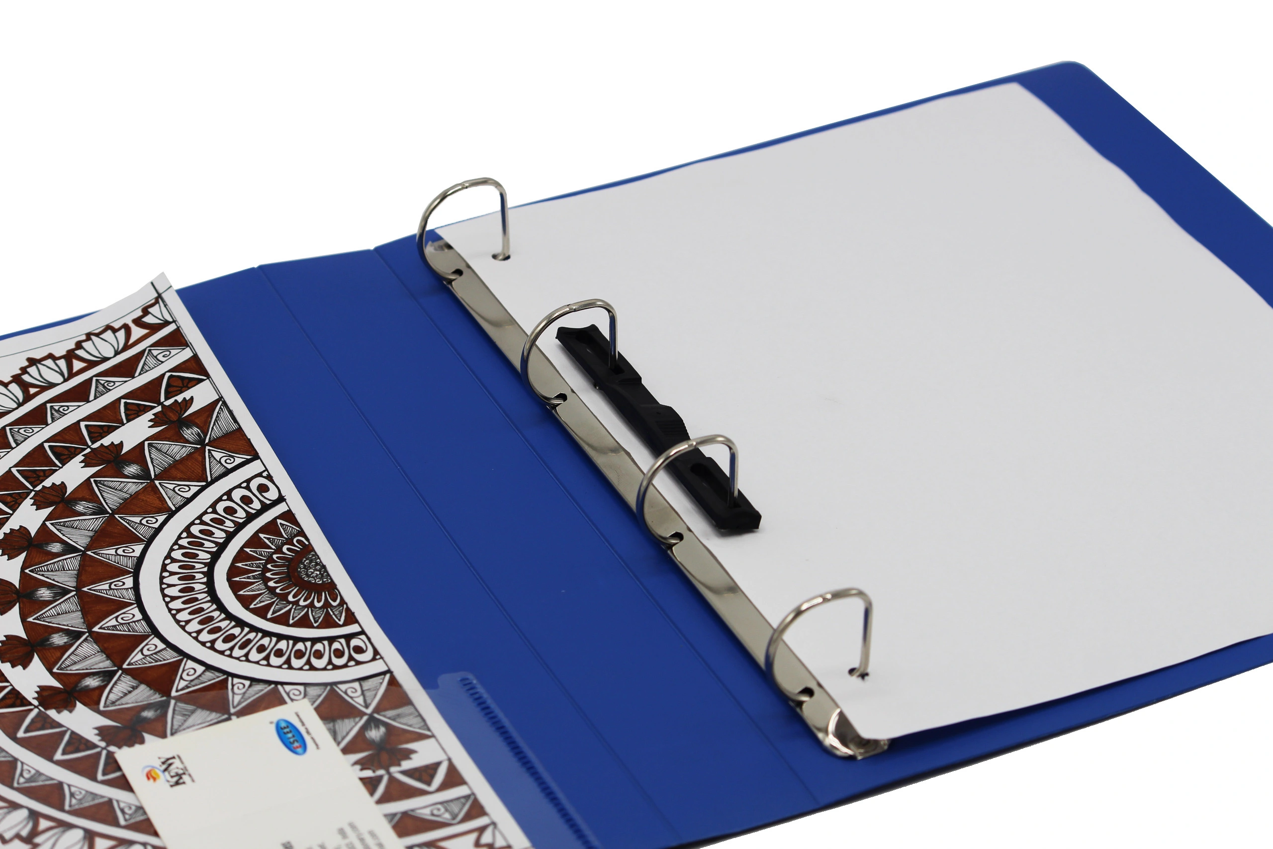 Keny Ring Binder | Best for A4 Size Papers | 4D Shaped 25mm Rings | D Ring Clip | (824A-4D)-Blue-4