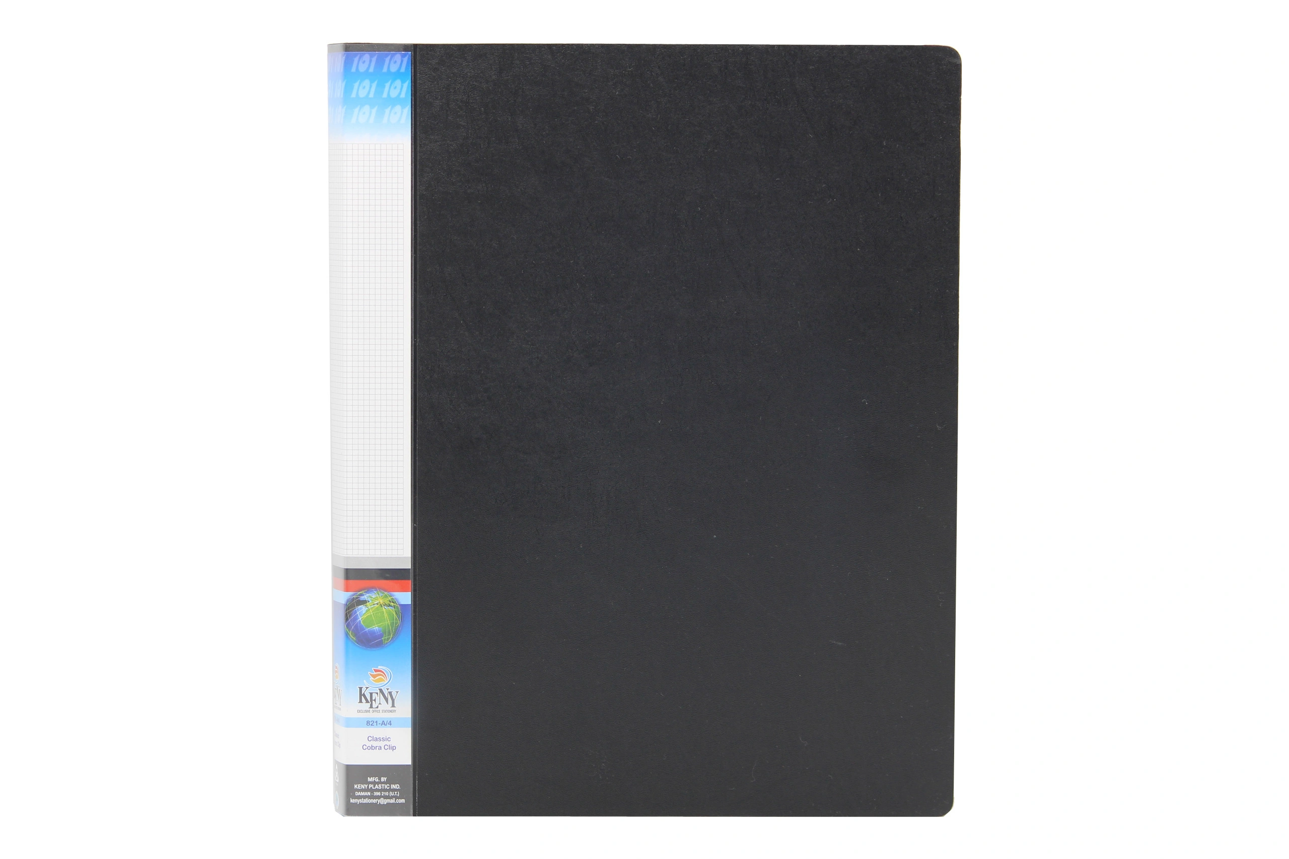 Keny Display File | Clear Leaves | Best for FC/ FS / Foolscap / Legal Size Papers | 10 Folders | Plastic Clip | (851F/10F)-851F10FBLACK
