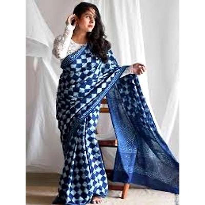 Mina Blue Ikat Indian Cotton - Merchant & Mills