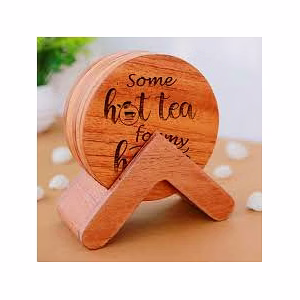 wooden tea coaster