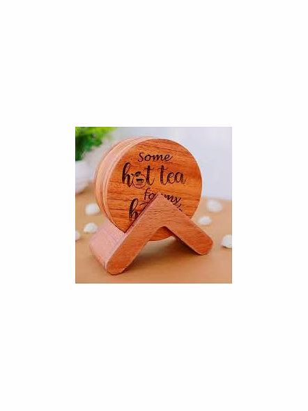 wooden tea coaster