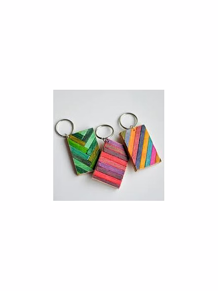 wooden craft key chains