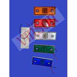 led side marker / clearance lamp rectangle 12v/24v (vin-00919)