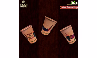 7oz rippled Kraft paper cups