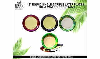 6 inches Round paper plates