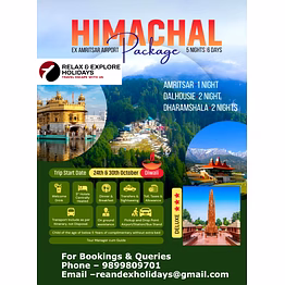 amritsar, dalhousie & dharamshala package