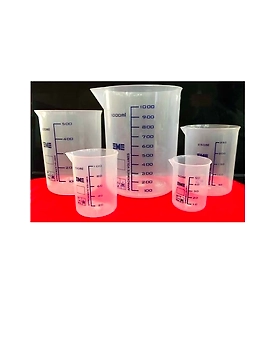 Plastic Graduated Beakers, set of 5-4-sm