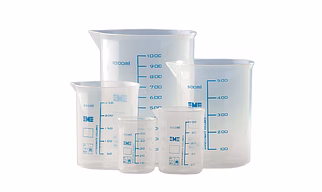 Plastic Graduated Beakers, set of 5