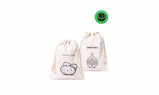 Potato & Onion Storage Cotton Bag for Kitchen Food Storage – Reusable, Custom Size, Bulk Supply by Indian Exporter