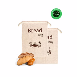 natural cotton bread storage bag for food preservation – reusable, eco-friendly, custom size, bulk supply by indian exporter