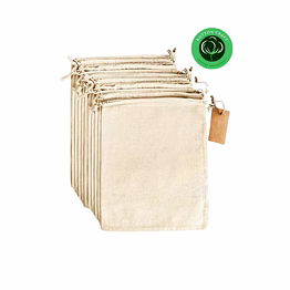 reusable cotton muslin drawstring storage bags – eco-friendly canvas sacks for brand promotion, gifts, bread & bulk produce (custom & bulk supply)