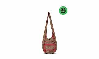 Handmade Boho Cotton Crossbody Sling Bag with Zipper – Lightweight Unisex Ethnic Travel Shoulder Bag