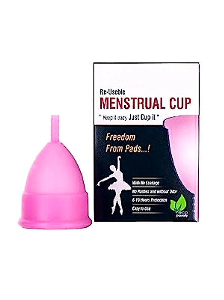 Reusable Menstrual Cup for Women No Leakage & Odor Protection | Rash Free | For Up to 8-10 Hours Protection | FDA Approved (SMALL)