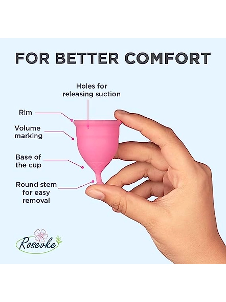 Reusable Menstrual Cup for Women No Leakage &amp; Odor Protection | Rash Free | For Up to 8-10 Hours Protection | FDA Approved (SMALL)-4