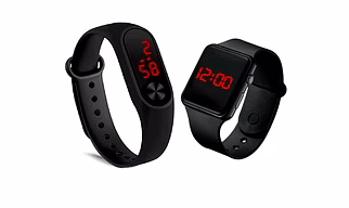 SP New Kids Digital Date and Time Black Dial LED Watch for Stylish Kids Unisex Birthday Gift Digital Watch for Boys & Girls | Pack of 2