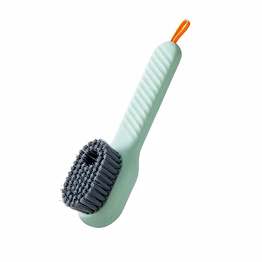 sp shoe cleaning brush with long handle and hang hole | household multipurpose cleaning brush with multi directional bristles | multicolor