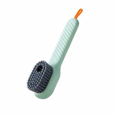 sp shoe cleaning brush with long handle and hang hole | household multipurpose cleaning brush with multi directional bristles | multicolor
