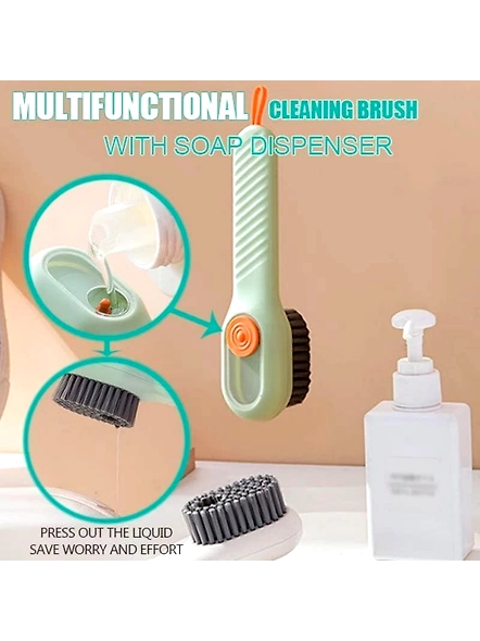 SP Shoe Cleaning Brush with Long Handle and Hang Hole | Household Multipurpose Cleaning Brush with Multi Directional Bristles | Multicolor