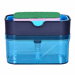 sp soap dispenser for dishwasher liquid holder, liquid dispenser through pump (multi-color, 400 ml) with sponge