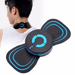 sp massager butterfly design body electronic mini cervical massager, ems microcurrent lymphatic drainage massage pad, 8 modes 19 gears adjustable massager, portable neck and back relaxation