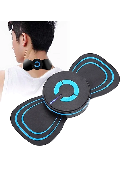 SP Massager Butterfly Design Body Electronic Mini Cervical Massager, EMS Microcurrent Lymphatic Drainage Massage Pad, 8 Modes 19 Gears Adjustable Massager, Portable Neck and Back Relaxation