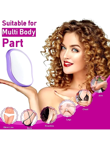 SP Crystal Hair Remover For Women And Men - Body Hair Remover Crystal Hair Eraser Painless Hair Removal Tool For Arms Legs And Back, Portable Mild Hair Remover, Reusable &amp; Washable