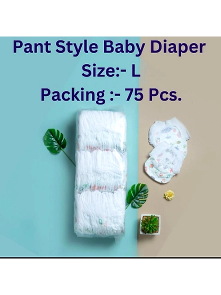Baby Diaper L Size -50 pcs-White-3