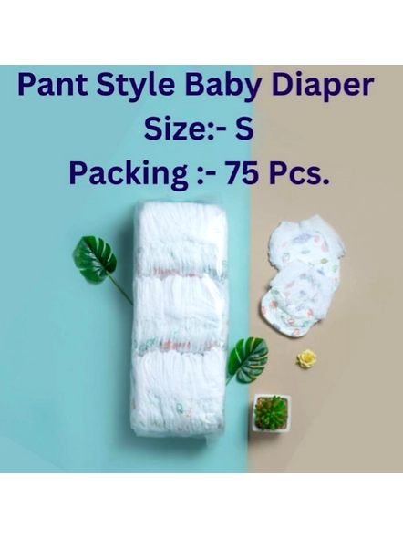 Cottony Soft Fabric Leakproof Baby Diapers, 75 Pieces (L-size)-2